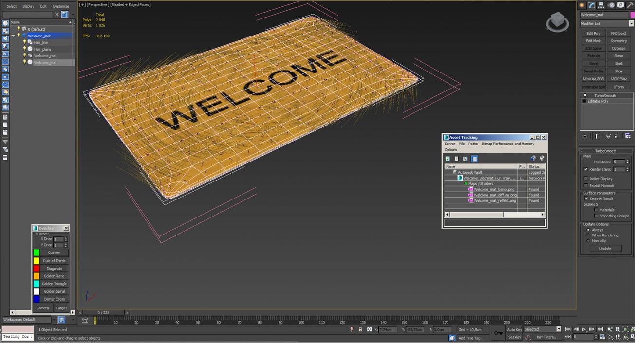 Welcome Doormat Fur 3D model