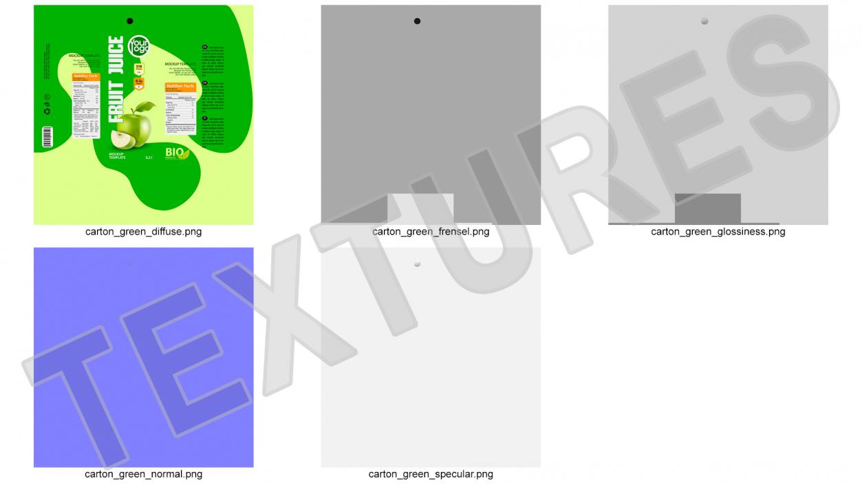 3D Small Aseptic Carton Mockup Green model