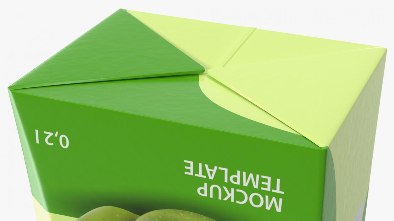 3D Small Aseptic Carton Mockup Green model