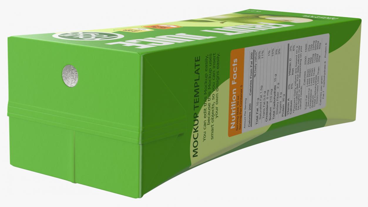 3D Small Aseptic Carton Mockup Green model