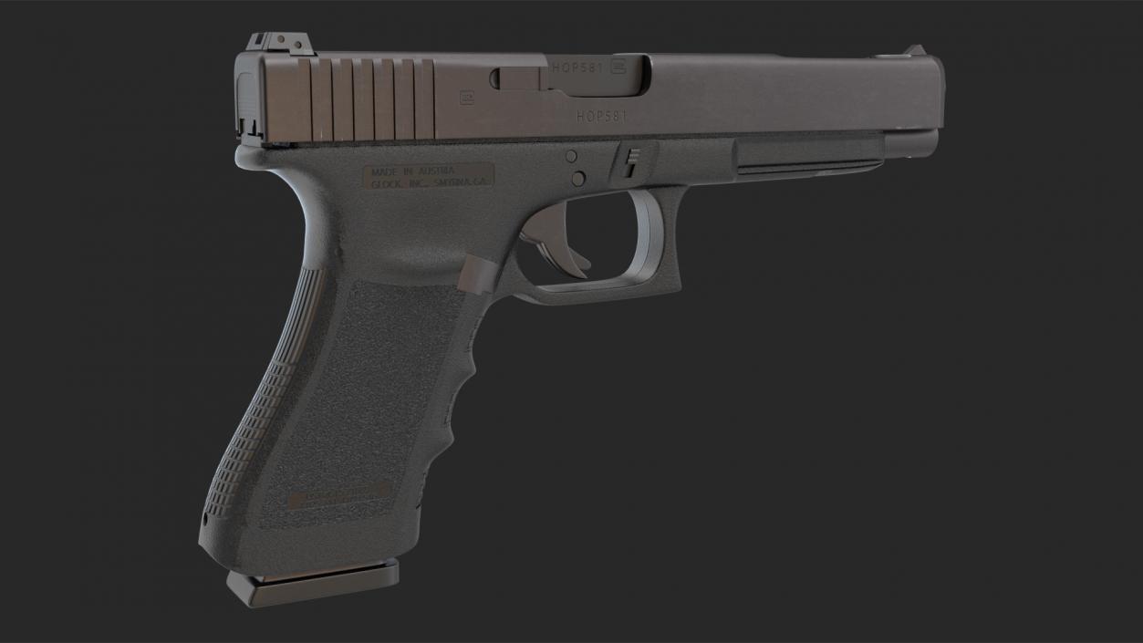 Semi Auto Pistol Glock G34 Black 3D