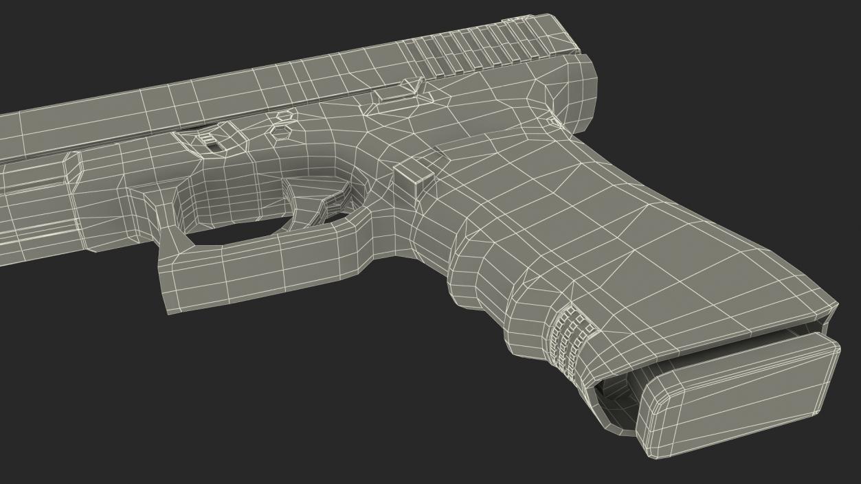 Semi Auto Pistol Glock G34 Black 3D