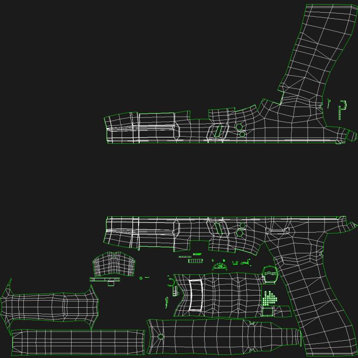 Semi Auto Pistol Glock G34 Black 3D