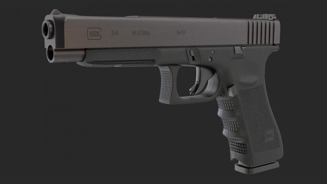 Semi Auto Pistol Glock G34 Black 3D