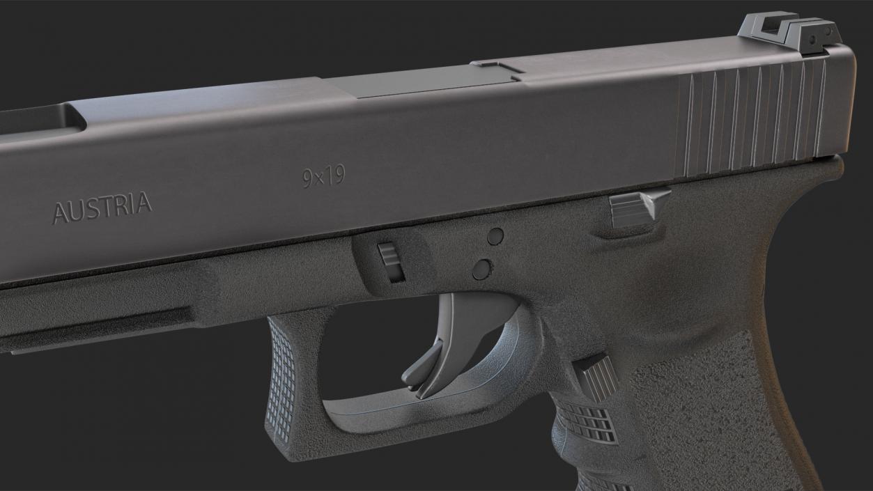 Semi Auto Pistol Glock G34 Black 3D