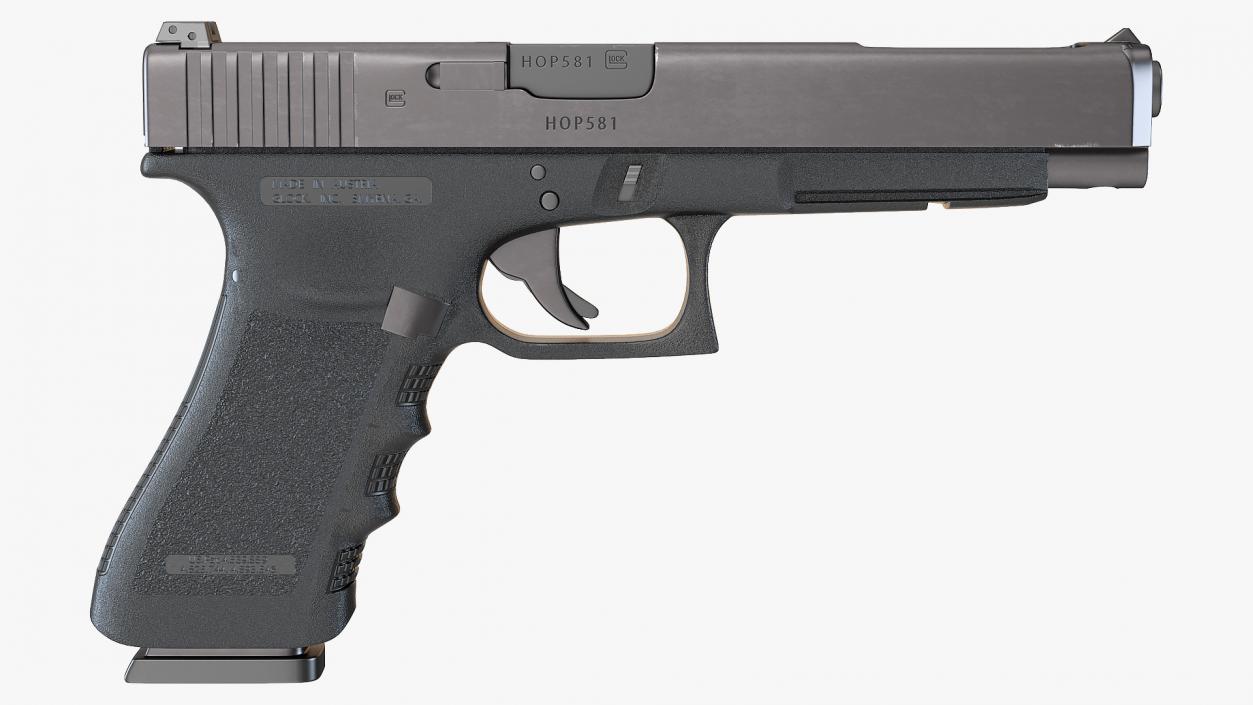 Semi Auto Pistol Glock G34 Black 3D