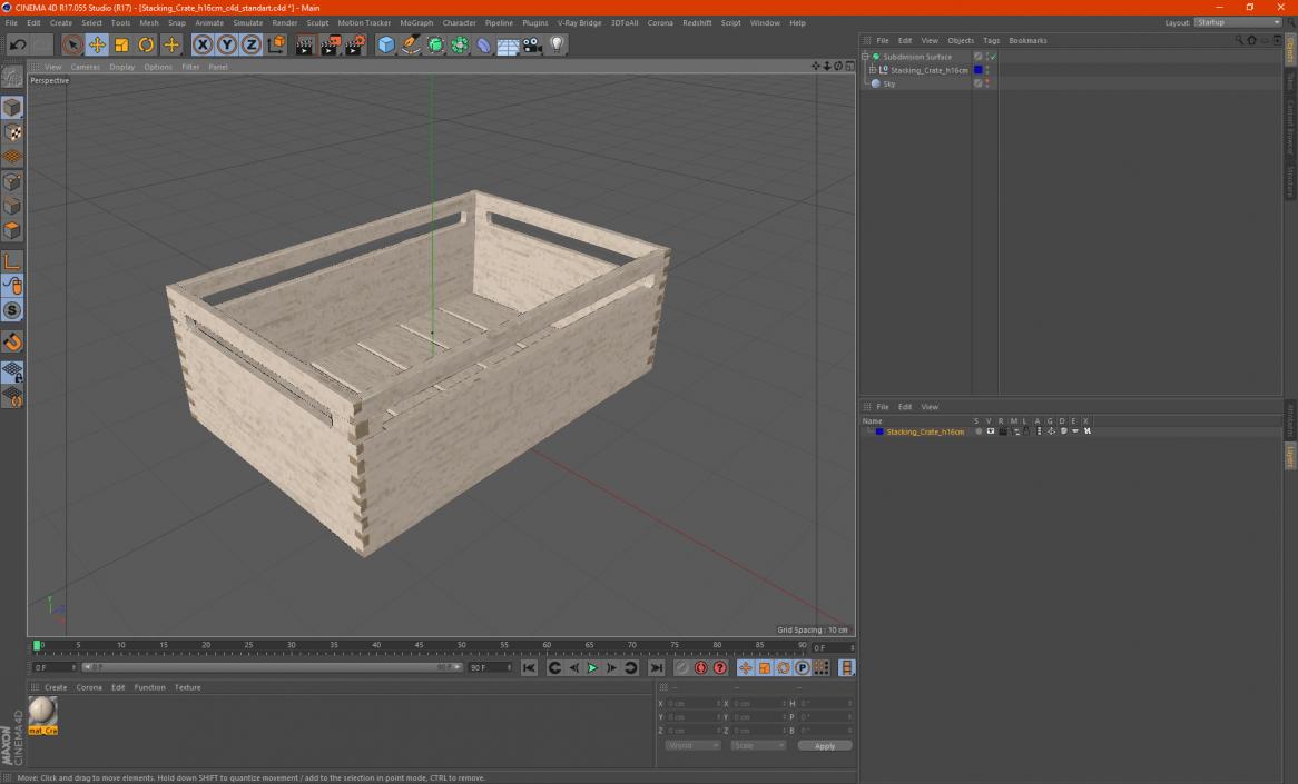 3D model Stacking Crate h16cm