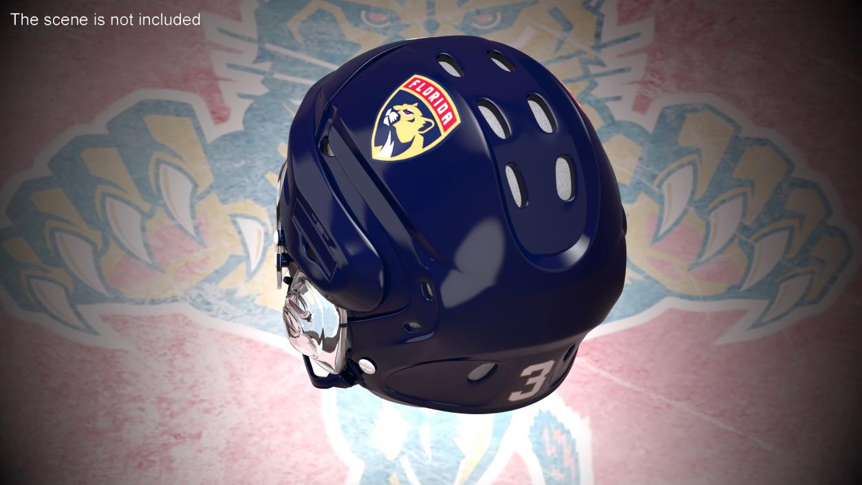 3D model Hockey Helmet Florida Panthers