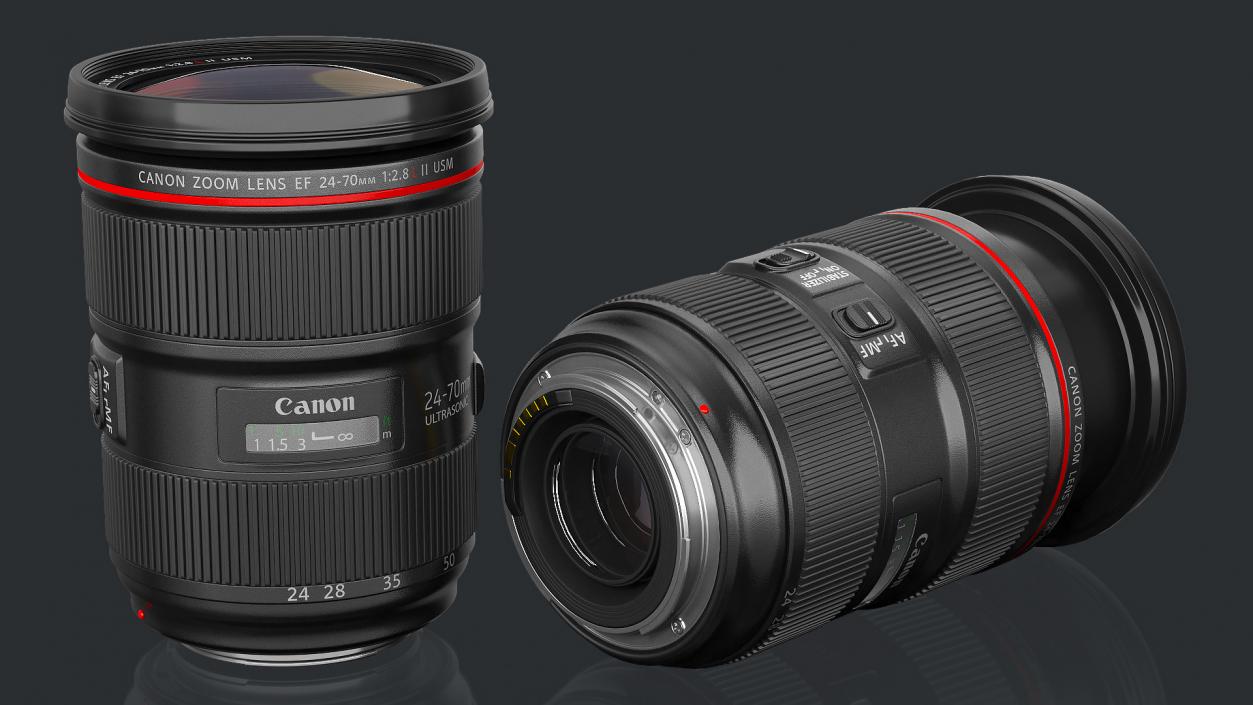 Canon EF Zoom Lens 24 70 3D model