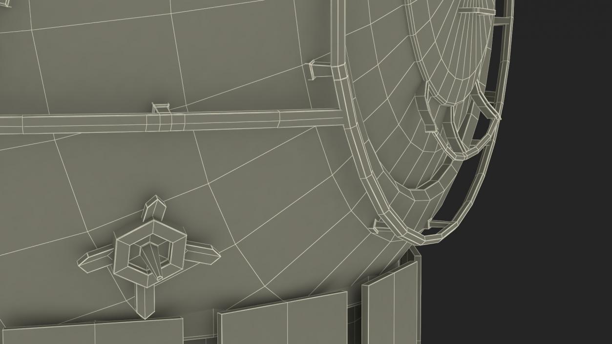 3D Orbital Space Station Airlock Module