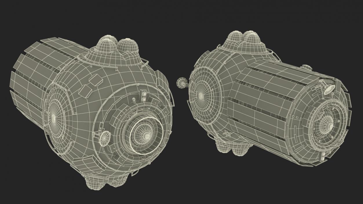 3D Orbital Space Station Airlock Module