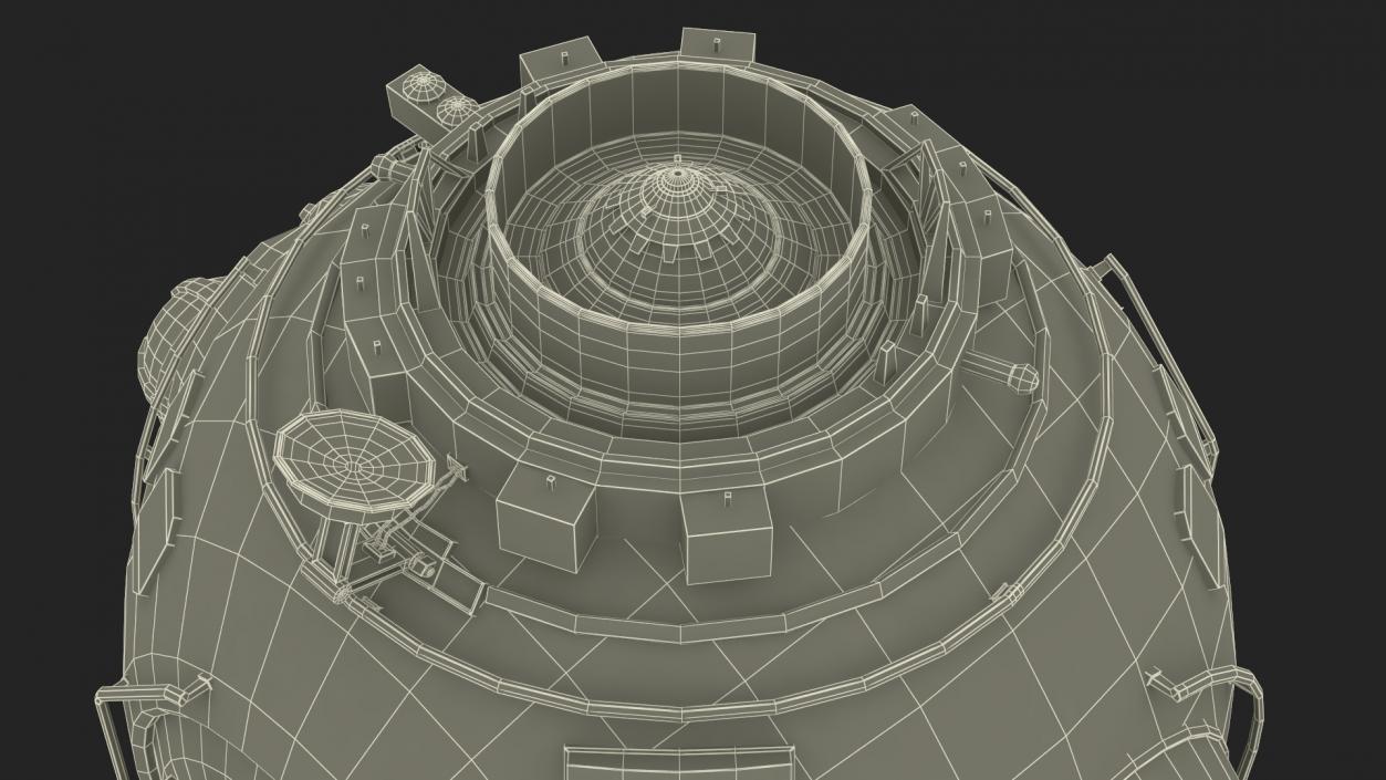 3D Orbital Space Station Airlock Module