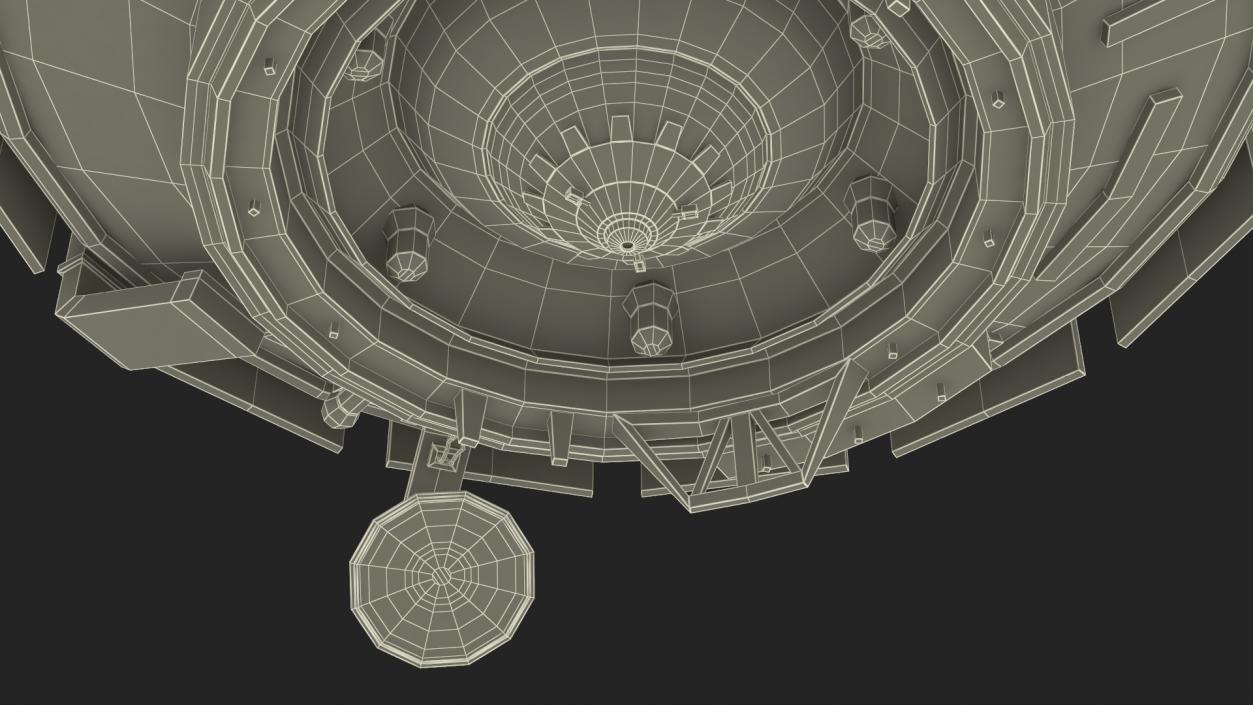 3D Orbital Space Station Airlock Module