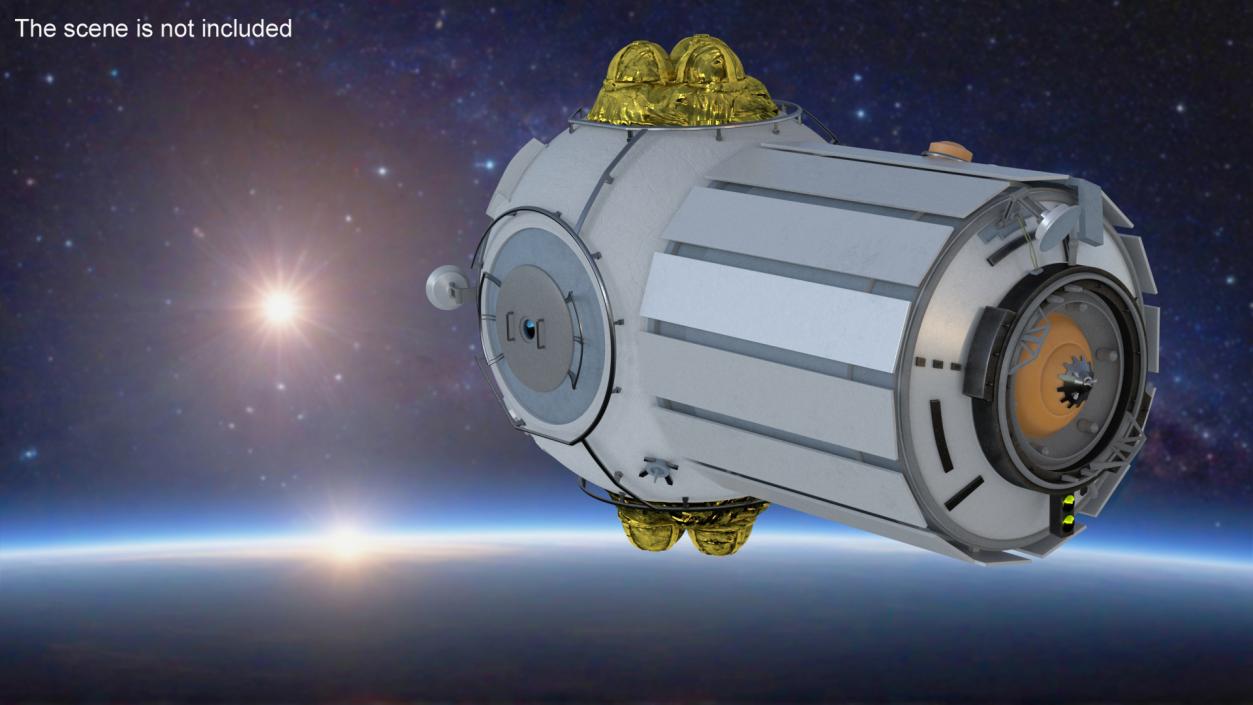 3D Orbital Space Station Airlock Module