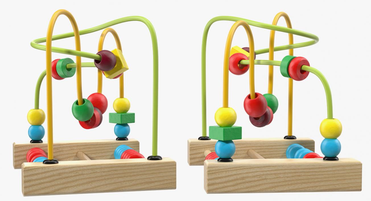 Wooden Maze Toys Collection 2 3D model