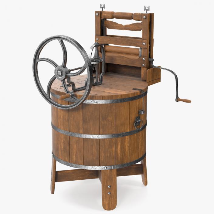 3D Antique Washing Machine model