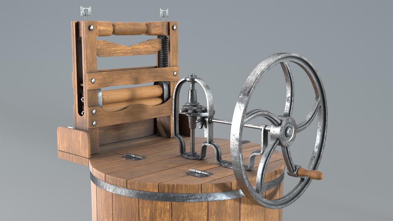 3D Antique Washing Machine model