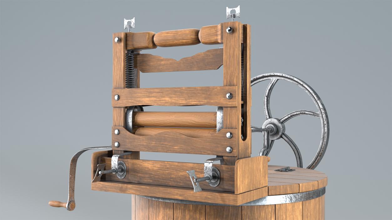 3D Antique Washing Machine model