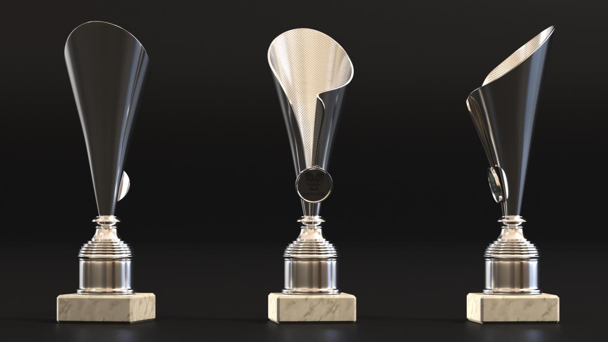 Sports Cup With Symbol Silver 3D model