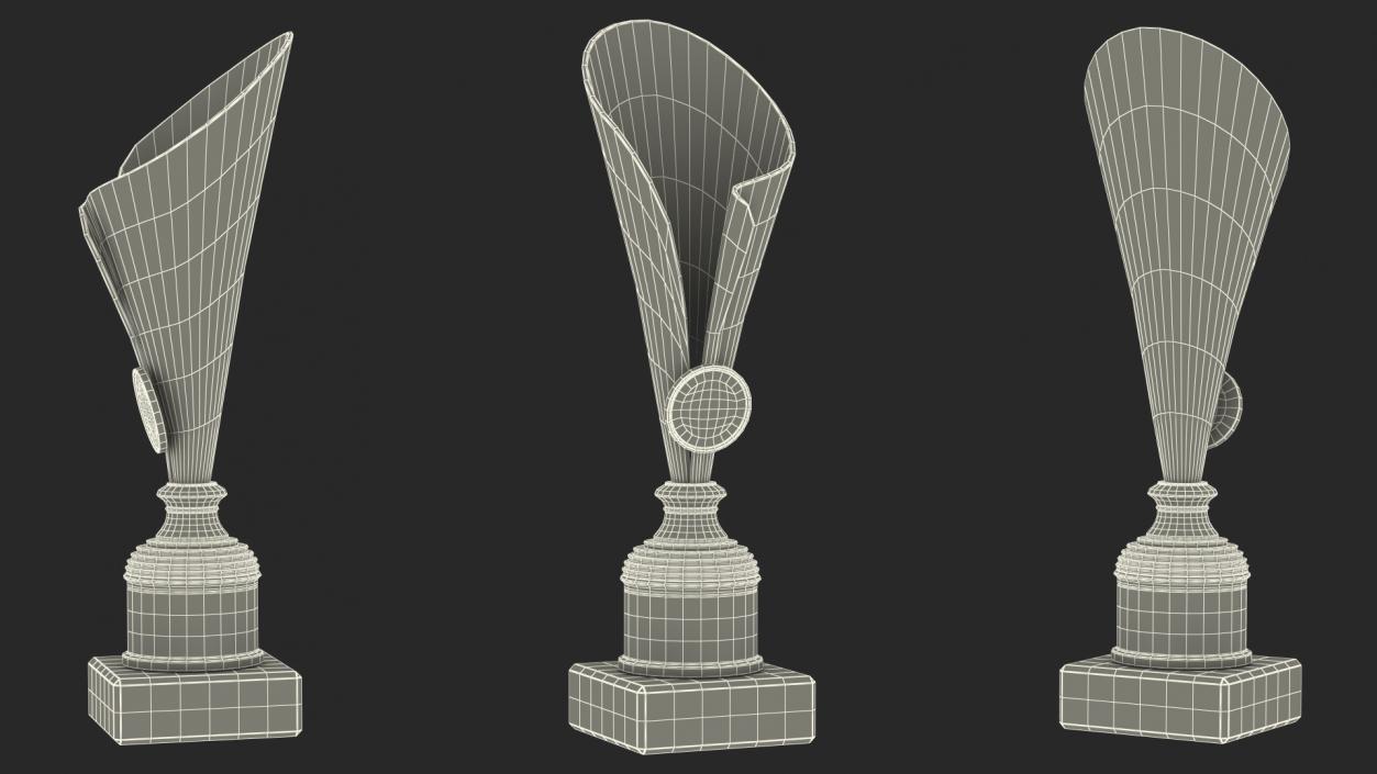 Sports Cup With Symbol Silver 3D model