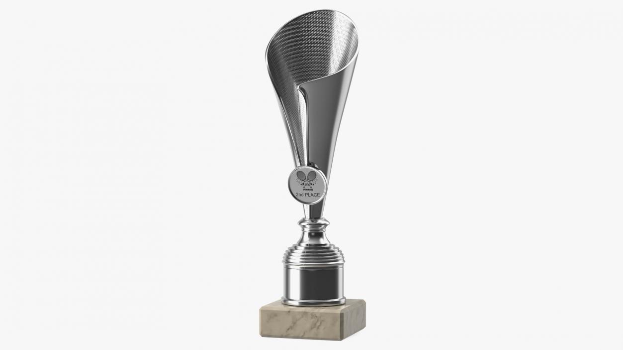 Sports Cup With Symbol Silver 3D model