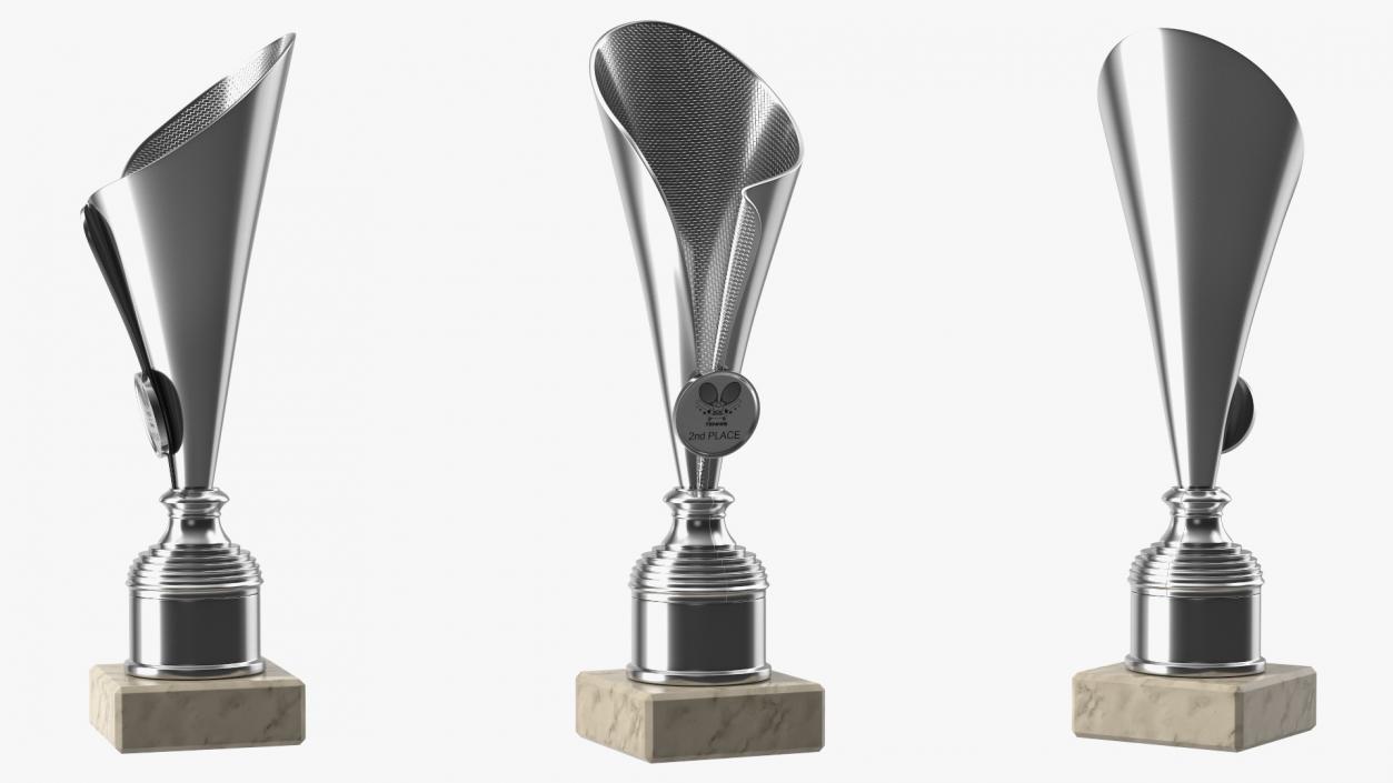 Sports Cup With Symbol Silver 3D model