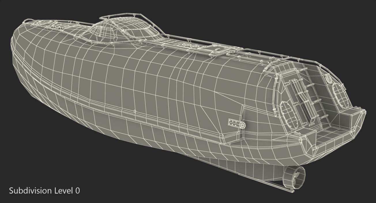 3D model Lifeboat Rigged