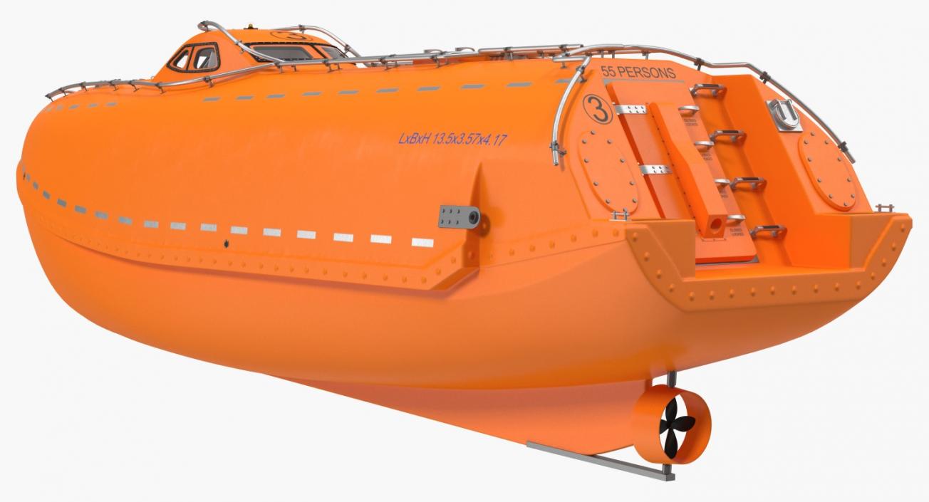 3D model Lifeboat Rigged