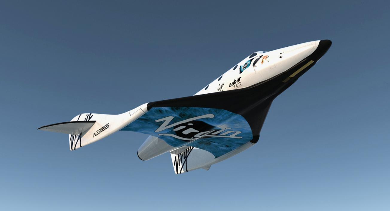 Suborbital Spaceplane SpaceShipTwo 3D model