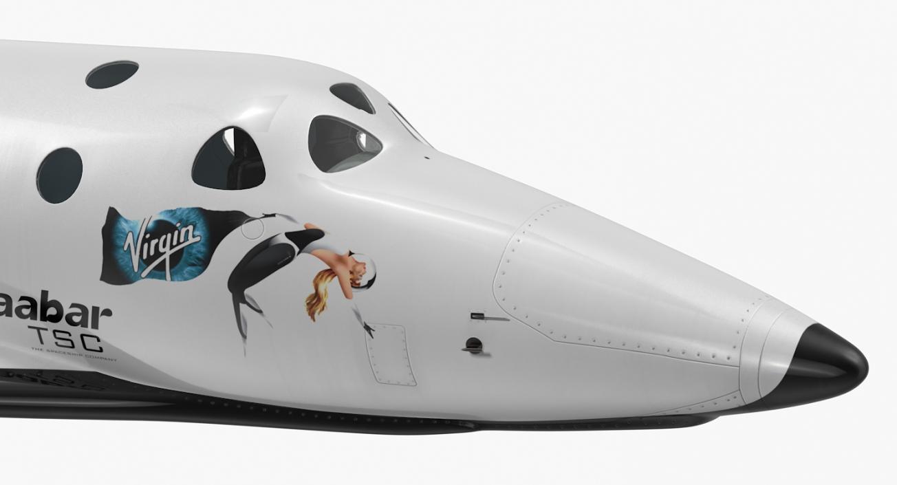 Suborbital Spaceplane SpaceShipTwo 3D model