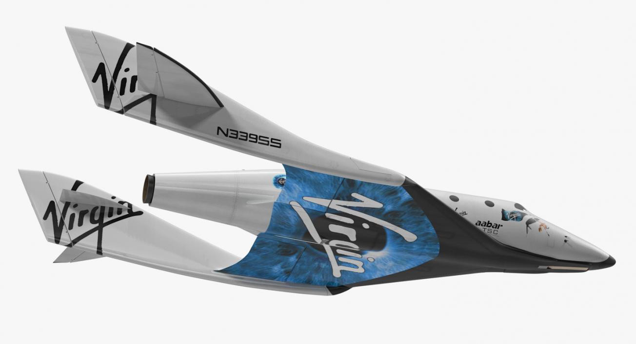 Suborbital Spaceplane SpaceShipTwo 3D model