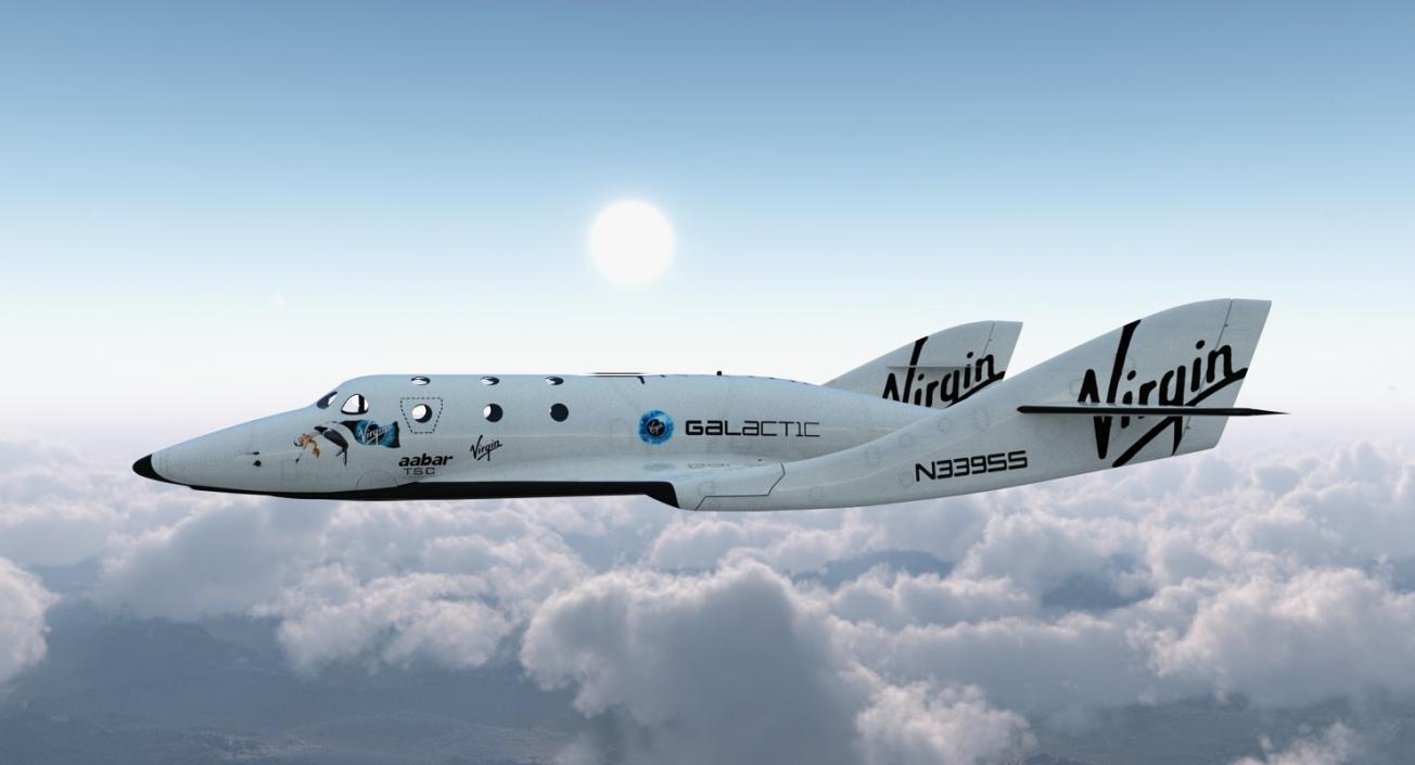 Suborbital Spaceplane SpaceShipTwo 3D model