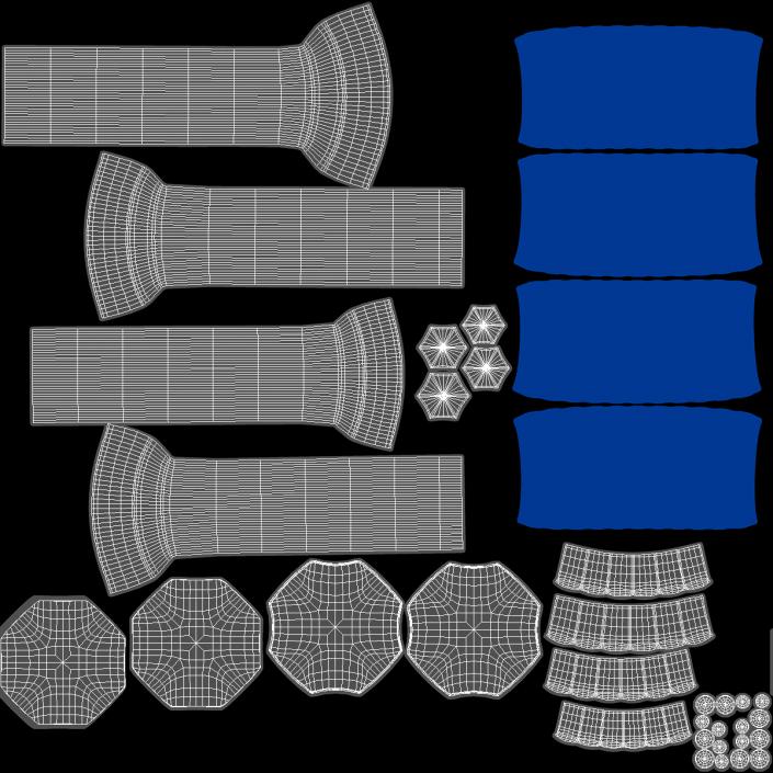 3D Four Way Lug Nut Wrench model