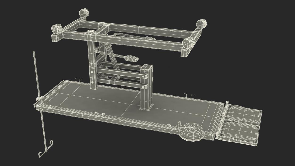 3D model Veterinary Table Red