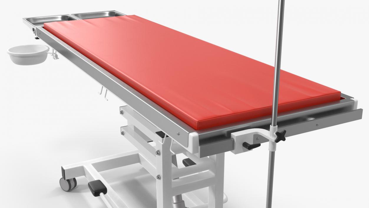 3D model Veterinary Table Red