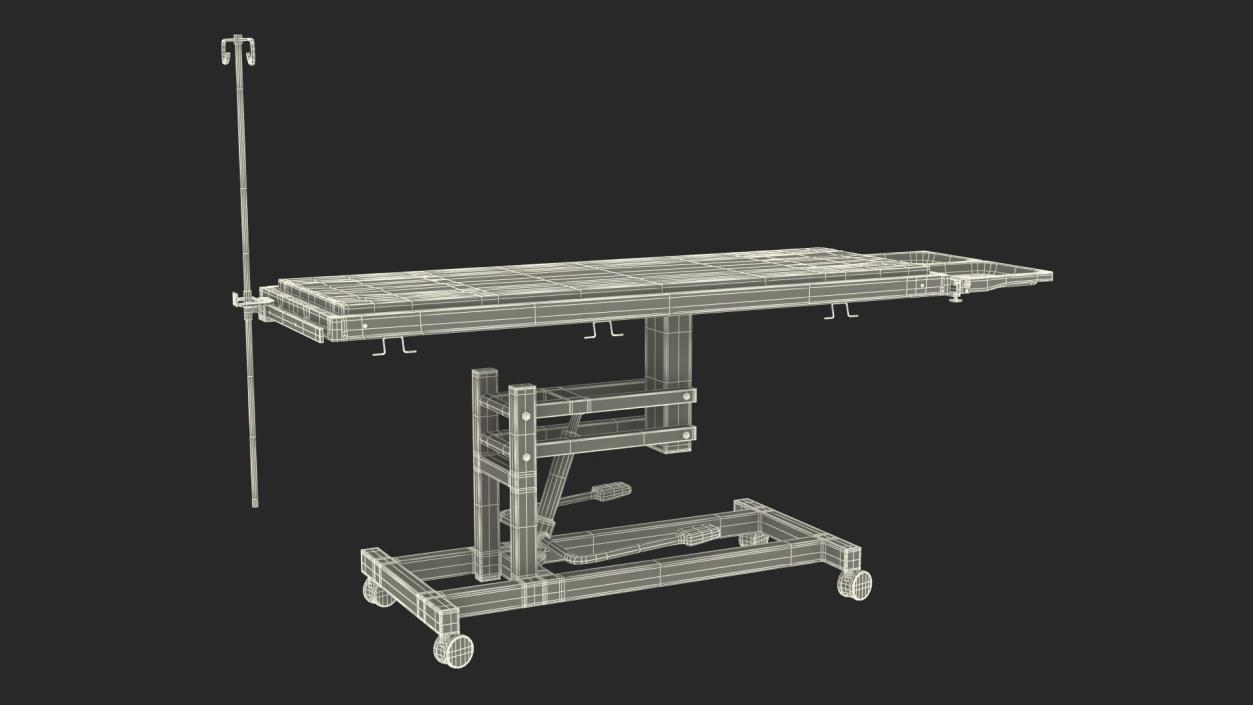 3D model Veterinary Table Red