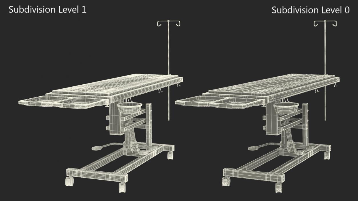 3D model Veterinary Table Red