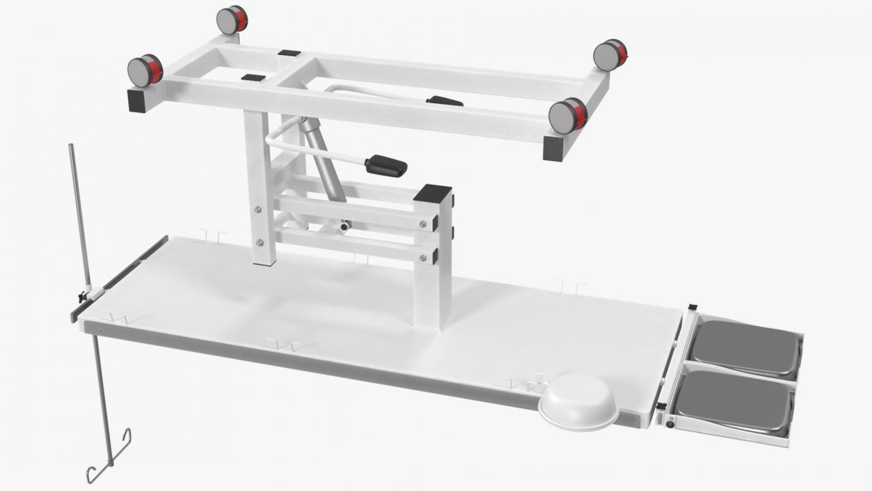 3D model Veterinary Table Red