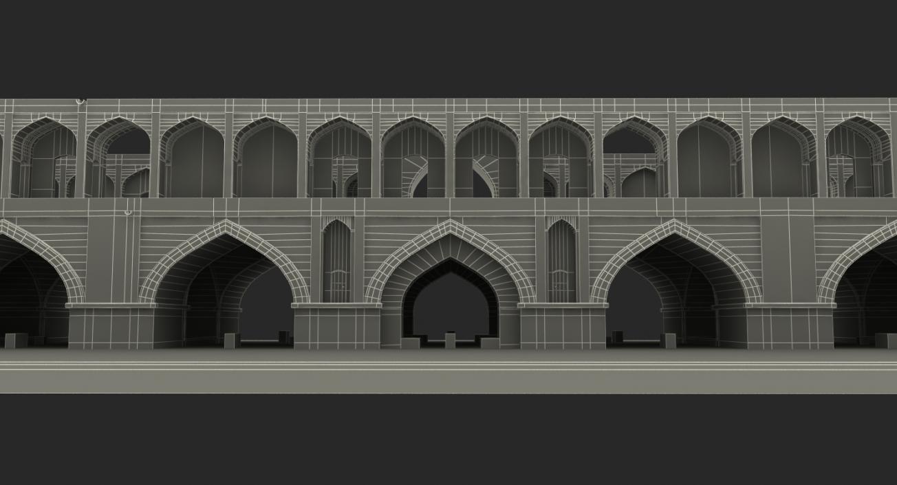 Si-o-seh Pol Bridge of 33 Arches 3D