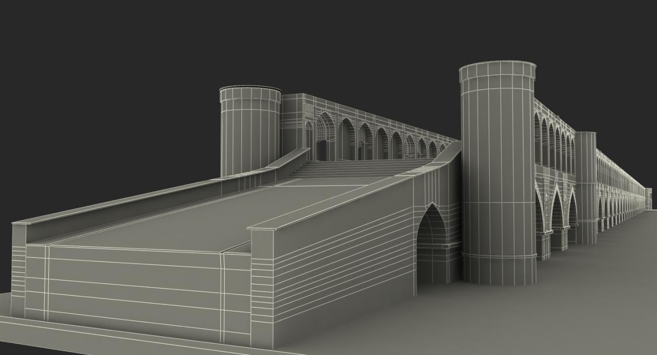 Si-o-seh Pol Bridge of 33 Arches 3D