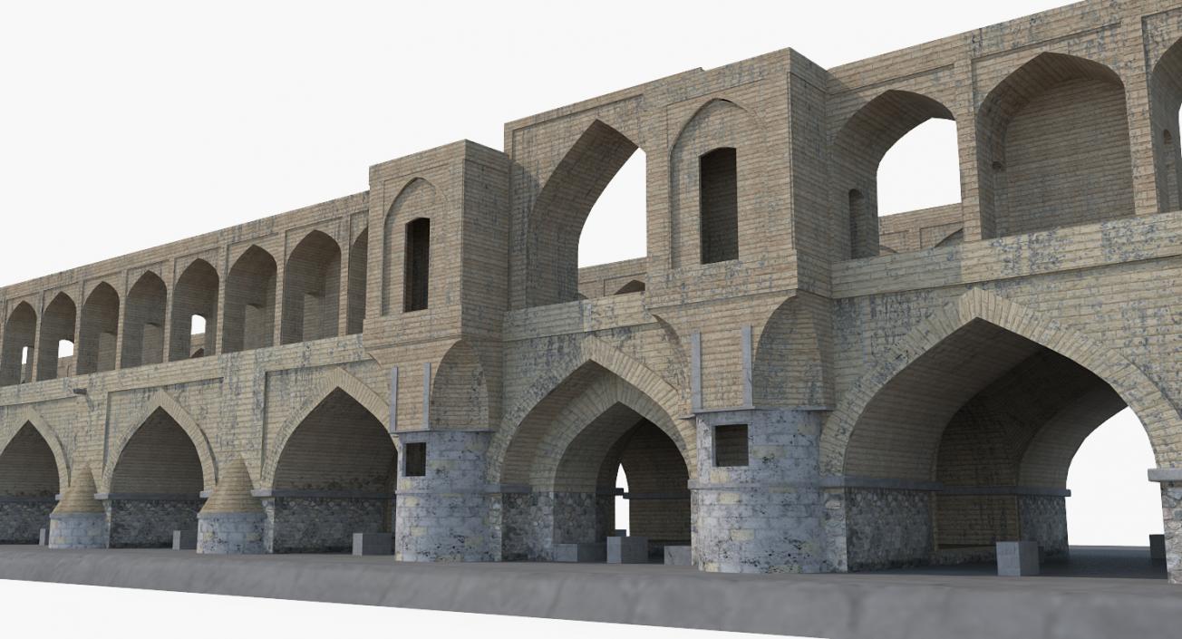 Si-o-seh Pol Bridge of 33 Arches 3D