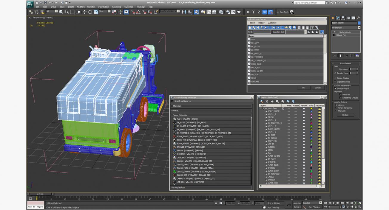 3D Ice Resurfacing Machine model