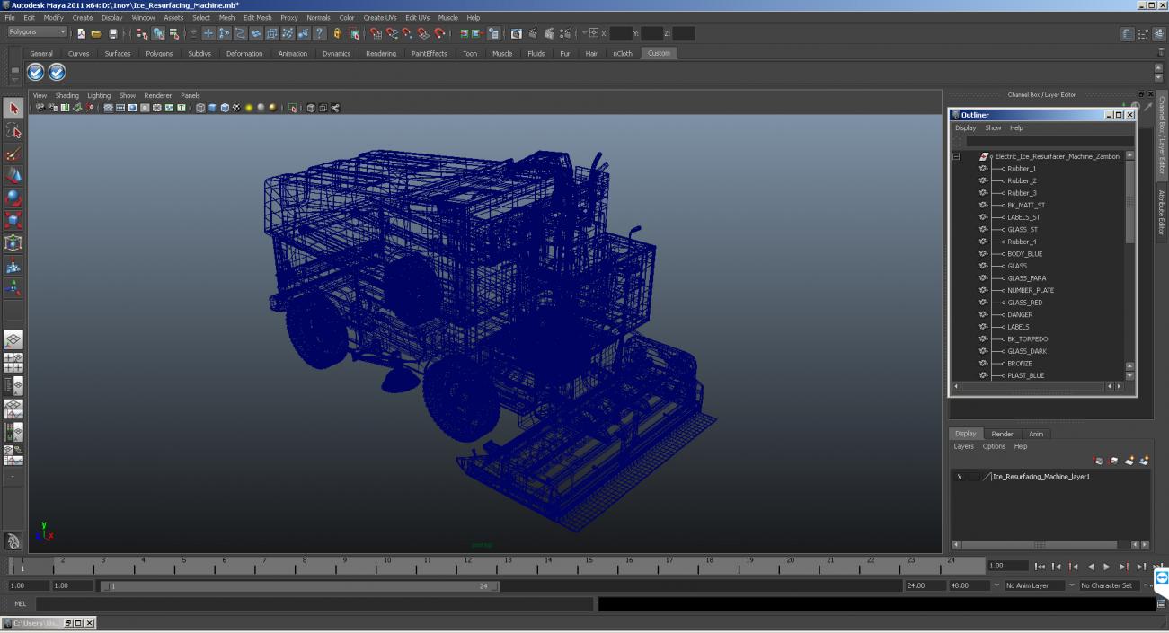 3D Ice Resurfacing Machine model