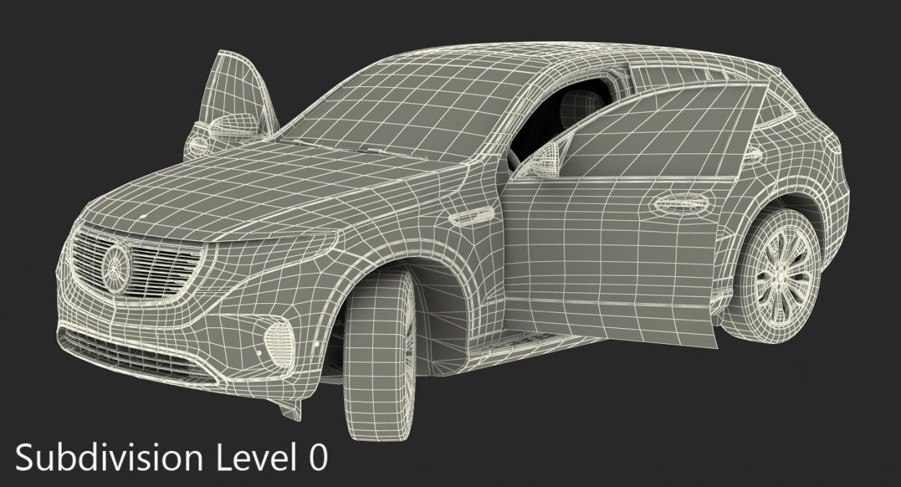 3D Mercedes Benz EQC Simple Interior model