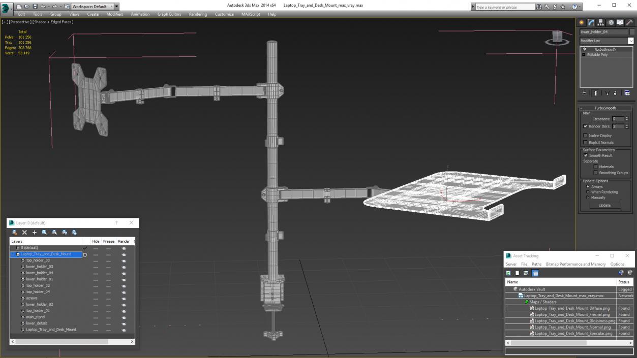 3D Laptop Tray and Desk Mount