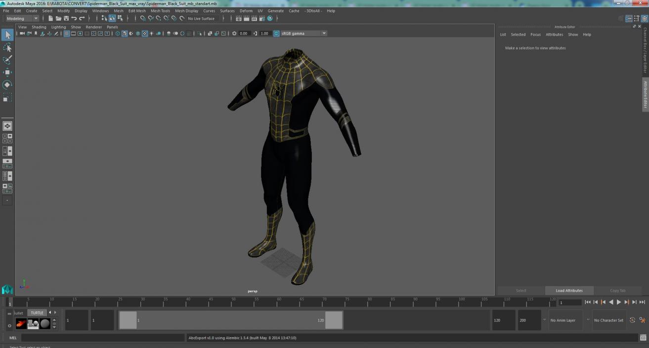 3D model Spiderman Black Suit