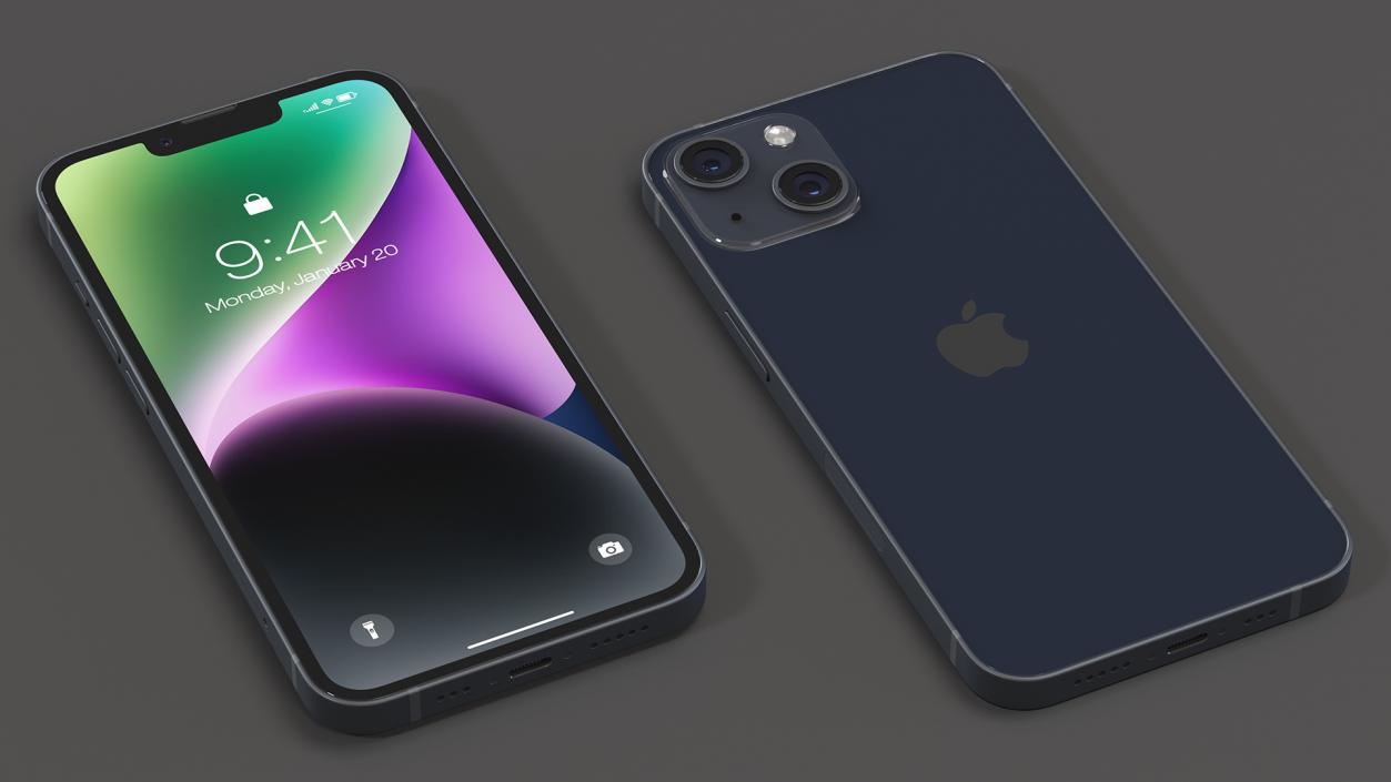 Apple iPhone 14 Midnight 3D model