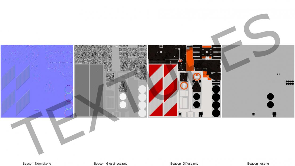 3D Roadworks Traffic Post with Warning Light