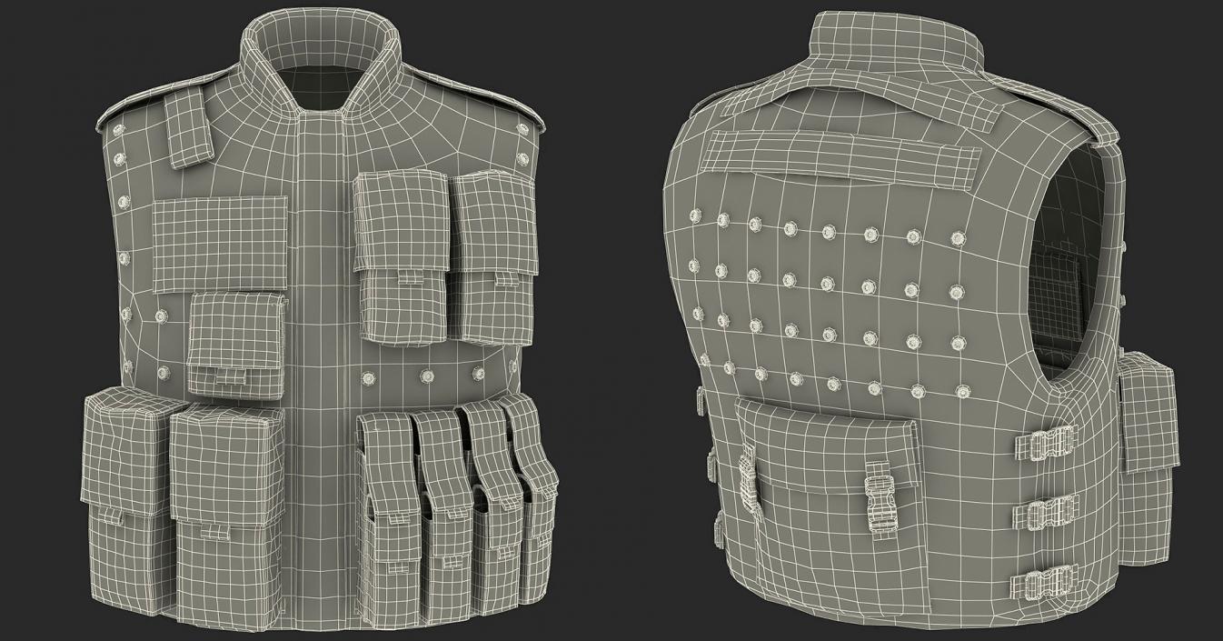 3D model Military Vests Collection