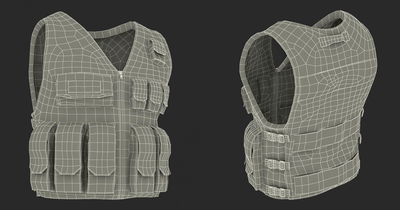 3D model Military Vests Collection